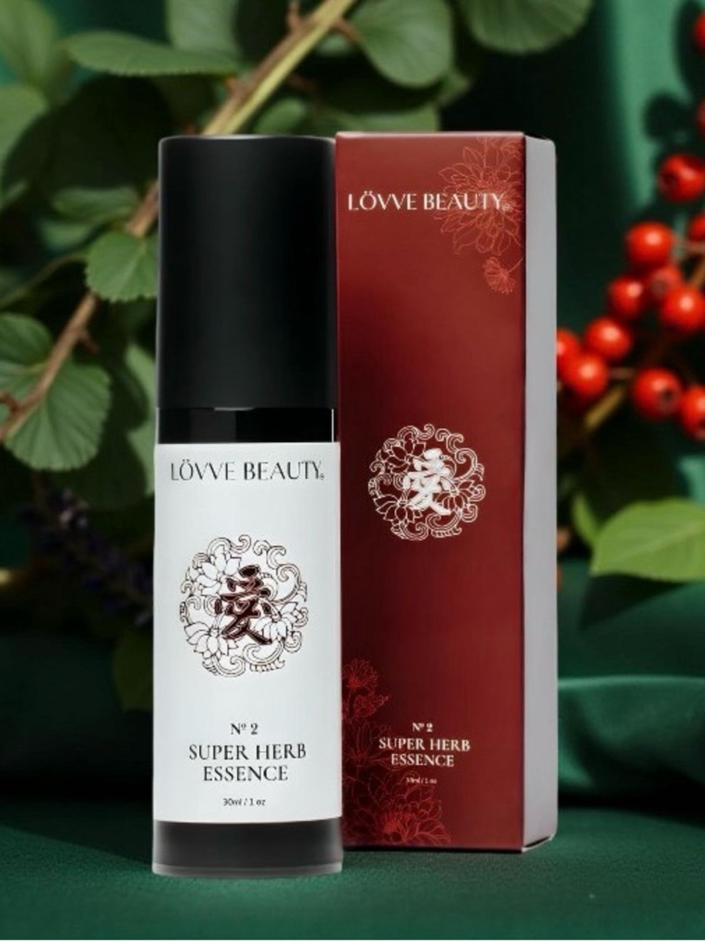 LOVVE Beauty No. 2 Super Herb‎ Essence 1oz Hydrating Brightening Serum